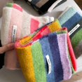 thumbnail image 6 of Korean Style Winter Warm Wool Scarf for Women Design Striped Elastic Knitted Scarves Female Bandana Thick Neckerchief Shawl 2024 (DZ169-01), 6 of 7