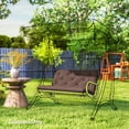 thumbnail image 2 of Outsunny Garden Bench Cushion with Backrest, Non-Slip 2 Seater Soft Pad, 2 of 10
