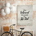 thumbnail image 3 of She Believed She Could So She Did Canvas Wall Art 12x16in Inspirational Sayings Canvas Pictures Artwork Posters Ready to Hang Modern Wall Paintings for Bedroom Living Room Kitchen New Home Decor, 3 of 7