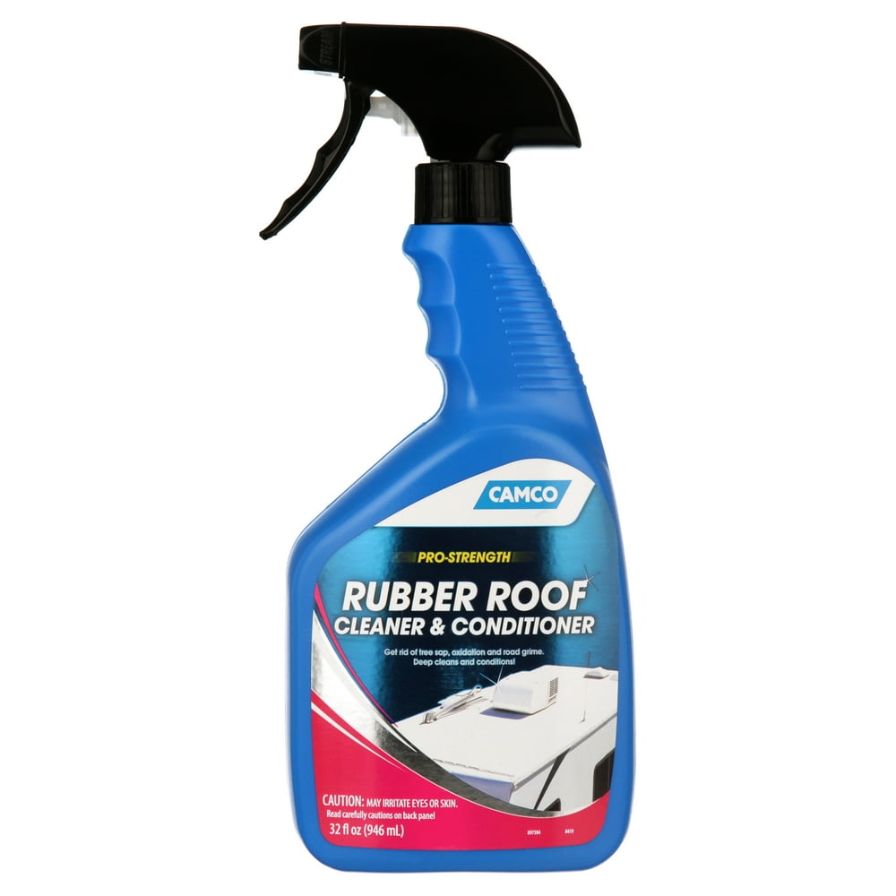 Camco 41063 ProStrength Rubber RV Roof Cleaner and Conditioner, 32 oz.