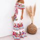 thumbnail image 4 of Vestido Largo Básico Impresión de vestido largo básico de gran tamaño para mujer elegante ropa diaria (blanco M) Cgtredaw para Mujer Blanco T L, 4 of 6