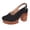 Black, variant on Platform Chunky Heels for Women Closed Toe Ankle Strap Summer Sandals Party Wedding Dress Pumps Shoes, Black Size 8.5