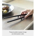thumbnail image 6 of Yamazaki Home Floating Utensil - Four Styles, Black, Silicone, Tweezer, Dishwasher Safe, Floating Design, No Assembly, 6 of 7