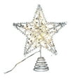 thumbnail image 2 of Christmas Star Tree Topper Lighted Hollowed 3D Pentagram Golden Coated Star Treetop Plug In For Christmas Decorations Clear Light Christmas Tree Light, 2 of 6