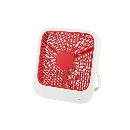 

USB Portable Personal Handheld Fan Desktop Electric Fan - White+Red