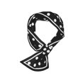 thumbnail image 1 of INSPIRE CHIC Bufanda Fina para Mujeres, Pañuelos de Twill, Pañuelo de Cuello Doble Cara Negro, 1 of 4