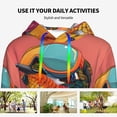 thumbnail image 4 of Lsque Hip Hummingbird In Jacket Pattern Casual Women's Hoodie,Hooded Sweatshirt with Kangaroo Pocket,Pullover Hoodie with Eye-catching Drawstrings-X-Large, 4 of 7