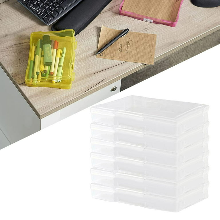 BUYISI 5X7 Transparent Storage Box Photo & Craft Organiser Including 6  Cases & L 