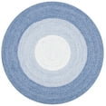 thumbnail image 2 of SAFAVIEH Braided Osmond Geometric Polyester Reversible Area Rug, Blue/Ivory, 9' x 9' Round, 2 of 7