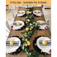thumbnail image 4 of 15 Inch Round Placemats Set of 6, Black Plaid Christmas Non Slip Heat Insulation PP Table Mats, Snowman Gifts Xmas Tree Winter Snowflake Washable Place Mats for Kitchen Dining Party Table Decor, 4 of 7