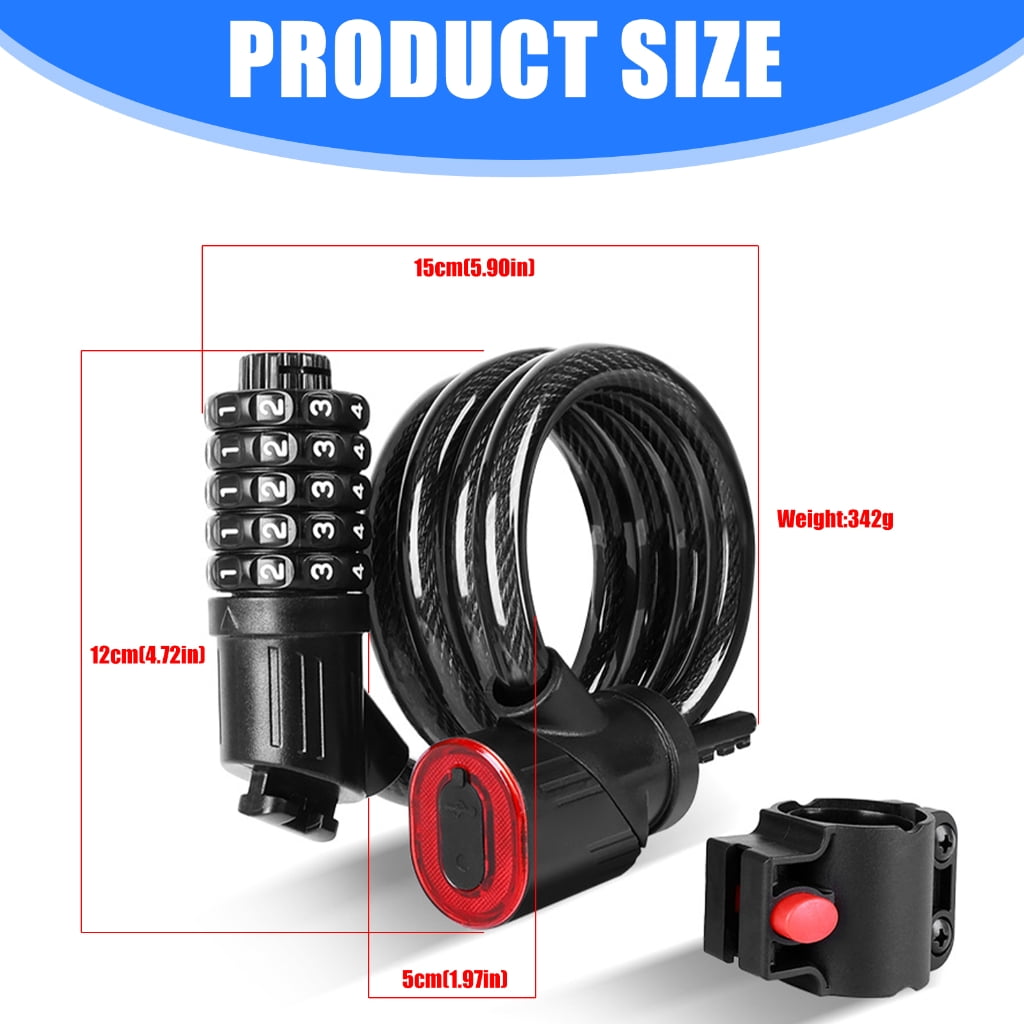 CEORPER Smarted Rechargeable Bike Lock Integrated Automatic Light Charging Anti Thefts Durability Cycling Safety Accessory