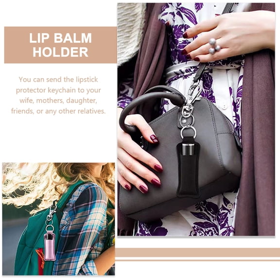 NICEXMAS Lipbalm Keychain Holder Neoprene 10 Sets Travel