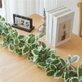 thumbnail image 4 of KOYPTL 3 Pcs Holly Christmas Garland Set Include 6ft Green Leaves Artificial Garland and 2 Hooks Christmas Decorations Winter Leaves Garland for Mantel Fireplace Home Decor, 4 of 6
