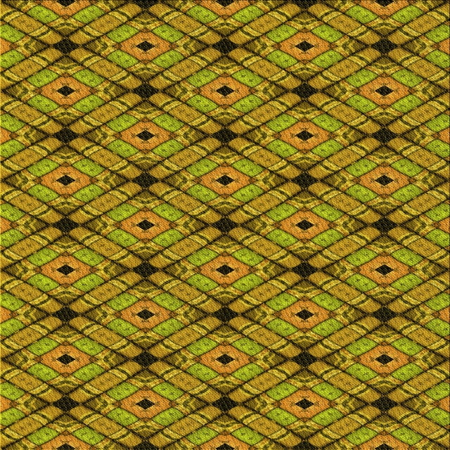 Ahgly Company Tapis d'Intérieur Lavable en Machine Carré Jaune Transitionnel, 6 Pieds Carré