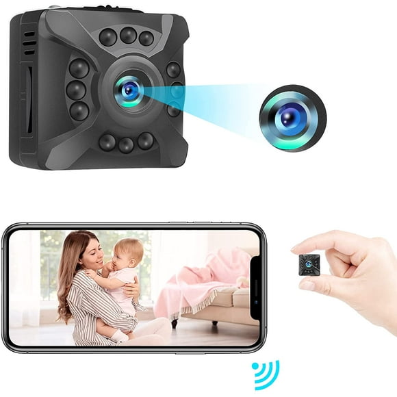 Camera Mini 1080P Wireless WiFi Camera with Audio and Live Video Home Security Surveillance Cam with Motion Detection Night Vision APP Control for Indoor Outdoor Car Nanny Cam