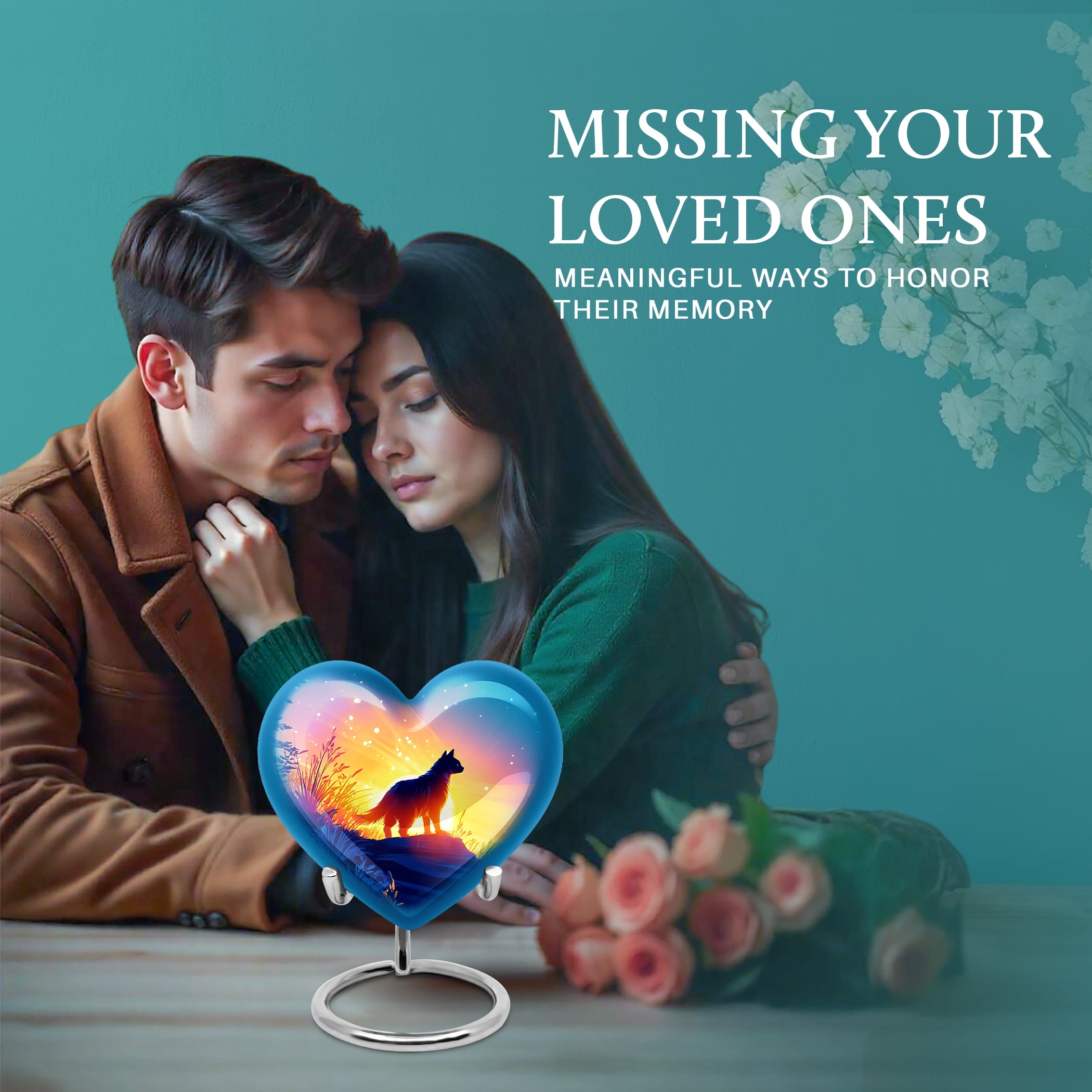 SABURIAL Cat Funeral Urns for Male & Female - Memorial Ashes for Adult - 3 Inch - Pack of 1 - Cremation Burial Urns - Human Remains Urn - Keepsakes Urn for Ashes