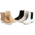 thumbnail image 3 of Journee Collection Womens Tatiana Round Toe Block Heel Chelsea Booties, 3 of 6