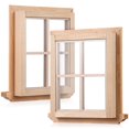 thumbnail image 1 of Marcos de ventana de madera en miniatura, cuatro ventanas, rompecabezas, manualidades, juguete, Viscious Fun Birch, 2 piezas, 1 of 6