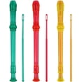 thumbnail image 1 of Flûte à Bec Soprano Flûte Descendante Flûte à Bec 8 Trous ABS Clarinette Style Allemand Flûte Tonalité Do avec Tableau de Doigtage Instructions Transparent Lot de 3 (Vert Rouge Jaune), 1 of 5