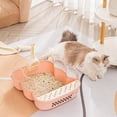thumbnail image 6 of Semi-Closed Litter Tray, Open Cat Litter Boxes, Extra Large Anti-Splash Cat Litter Tray with Clear Flap and Litter Sifting Scoop, 6 of 7