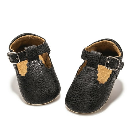 

Bonario Baby Girls Dress Shoes Infant Mary Jane Bowknot Flats None-Slip Sole Princess Shoes for Newborn 3-18 Months