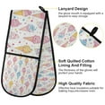 thumbnail image 2 of Yayeee Double Oven Mitt Kitchen Heat Resistant Baking 35" x7" Quilted Glove, Colorful Ice Cream Pattern, 2 of 6