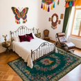 thumbnail image 2 of KOPOEELK 6x9 Area Rugs for Living Room, Dark Green Butterfly Print Washable Rug, Stain Resistant Non Slip Low Pile Carpet for Bedroom, Dining Room and Home Decor, 2 of 6