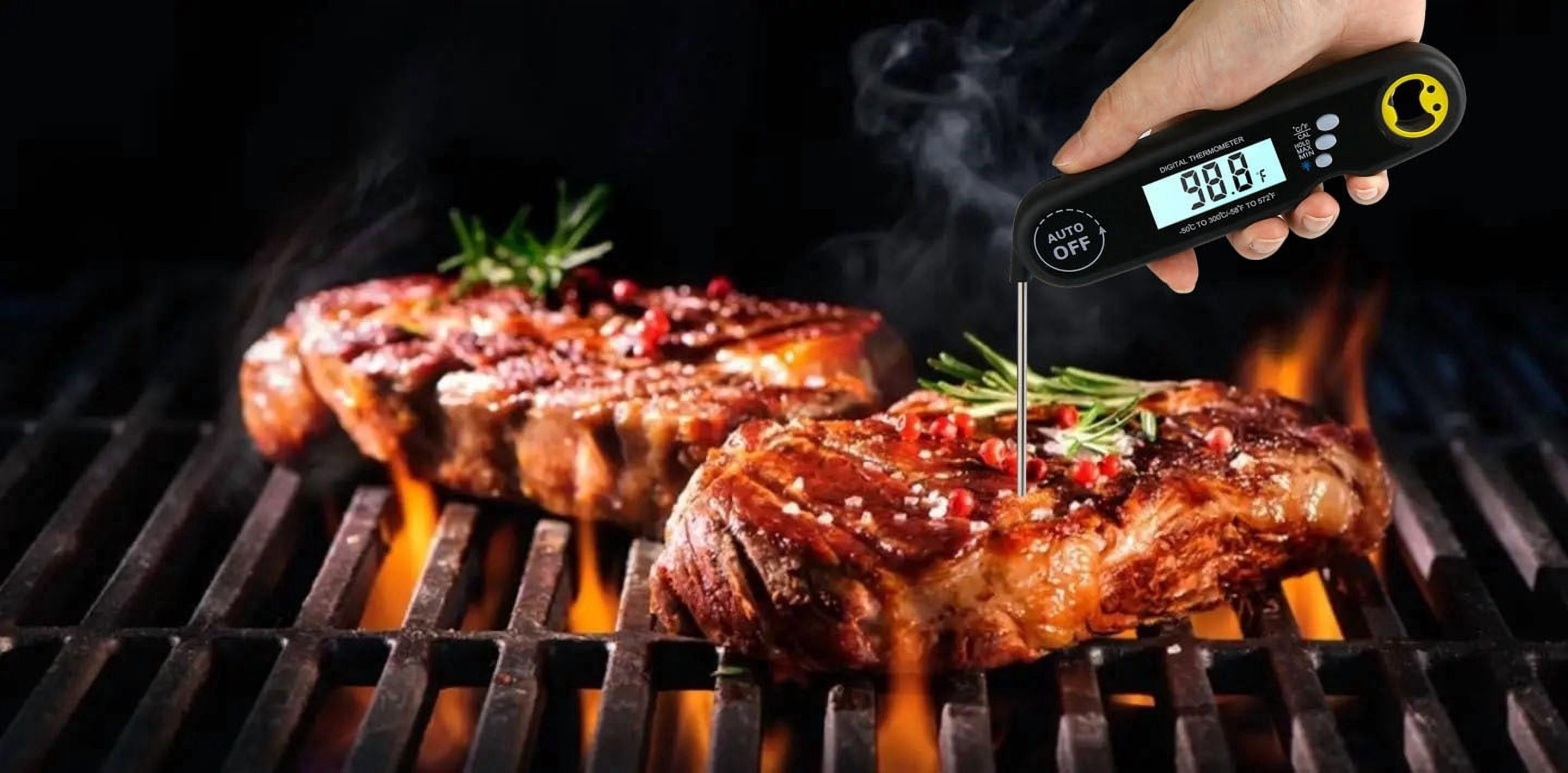 LAATIKUI Meat thermometer food grill measurement waterproof probe thermometer