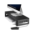 thumbnail image 1 of Monitor Stand Riser Metal Computer Stand with USB 3.0 Hub Support Data Transfer and Charging Monitor Shelf Printer Stand Desk Organizer for TV / Laptop / Computer / Up to 27 inches and 66 pounds, 1 of 7