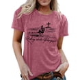 thumbnail image 3 of Trendfront Womens Summer Tops Western Riding with Purpose Graphic Tee Short Sleeve Crewneck Fashion T Shirts Casual Inspirational Shirts, 3 of 6