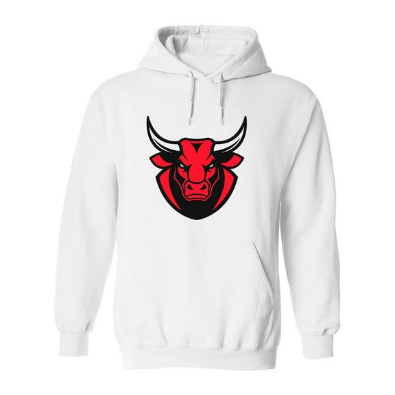Ferocious Bull's Head Hoodie Men -Image by Shutterstock, Male Medium