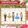 thumbnail image 2 of Christmas Placemats Set of 6, Christmas Nutcracker Table Mats Kitchen Mat for Dining Table, Washable Linen Nutcracker Dining Place Mat Table Decoration for Holiday Decor, 12 x 18inch(Christmas-02), 2 of 7