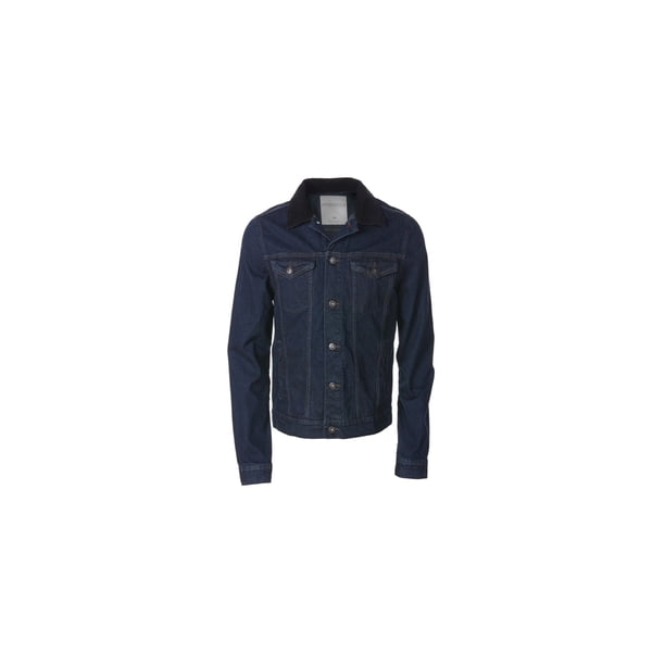 Chaqueta de mezclilla con ribete de pana Aeropostale para hombre azul grande