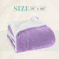 thumbnail image 2 of Elegant Comfort Reversible and Ultra-Plush Flannel Fleece Sherpa Throw- Lightweight Soft and Cozy- All Season Decorative Throw, Perfect for Lounging, 50 x 60 inches, Lavender, 2 of 6