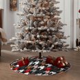 thumbnail image 4 of Sikiie Houndstooth Green Red Nativity Christmas Tree Skirt, Jesus Christian Winter Holiday Tree Mat Decoration(30-48IN)30", 4 of 6