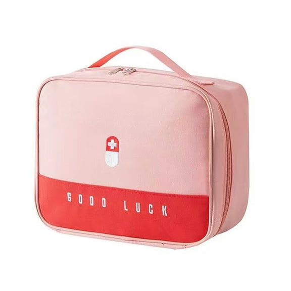 First Aid Bag Empty Medical Supplies Organizer Travel Rescue Medicine Emergency Carrying Storage Pouch hold Trauma Kit for Home Office Kitchen Car Outdoors Traveling Hiking Camping Cycling