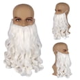 thumbnail image 4 of Bewildely 2 uds peluca de Papá Noel barba mascarada decoración accesorio de ropa accesorios de vestuario decoración de fiesta suministros Kits de decoración para fiestas Bewildely HA075114-01, 4 of 6
