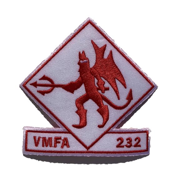 VMFA-232 Red Devils Squadron Patch Plastic Backing