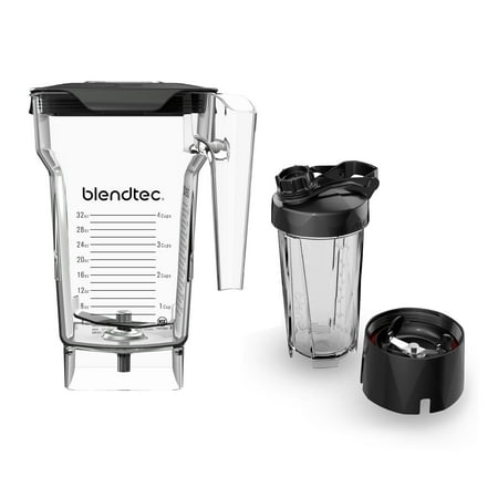 

Blendtec 75 oz FourSide Jar and 34 oz GO Travel Bottle Bundle - Blender Jars and Personal Blender Attachment Compatible with Blendtec Blenders