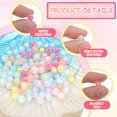 thumbnail image 4 of Uxcell 200 Pcs Cuentas de Acrílico 0.08" Cuentas Lindas para Pulseras Amarillo Frosted, 4 of 6