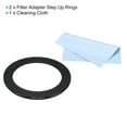 thumbnail image 3 of Uxcell 82mm-62mm Metal Step Down Ring with Cleaning Cloth, 2 Pack Camera Lens Filter Aluminum Adapter Ring, 3 of 6