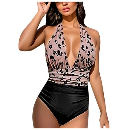 Lojoutye 2025 NEW Swimwears One Pieces Women High Waisted Bikini Bikini Bodysuit Sexy Push Up Swimsuits Shorts Set Vintage Swimsuit Retro Ruched Swimsuit Thong High Waist Bikini
