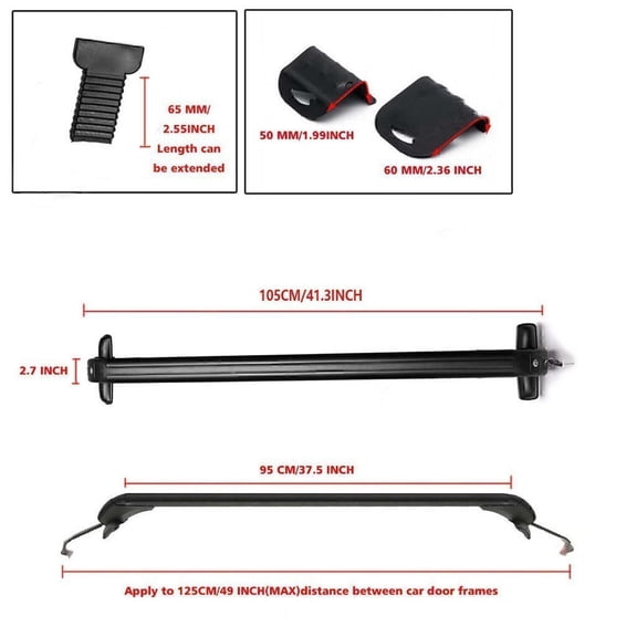 For Honda Accord 2000-2025 Top Roof Rack Cross Bars 43.3" Luggage Cargo Carrier