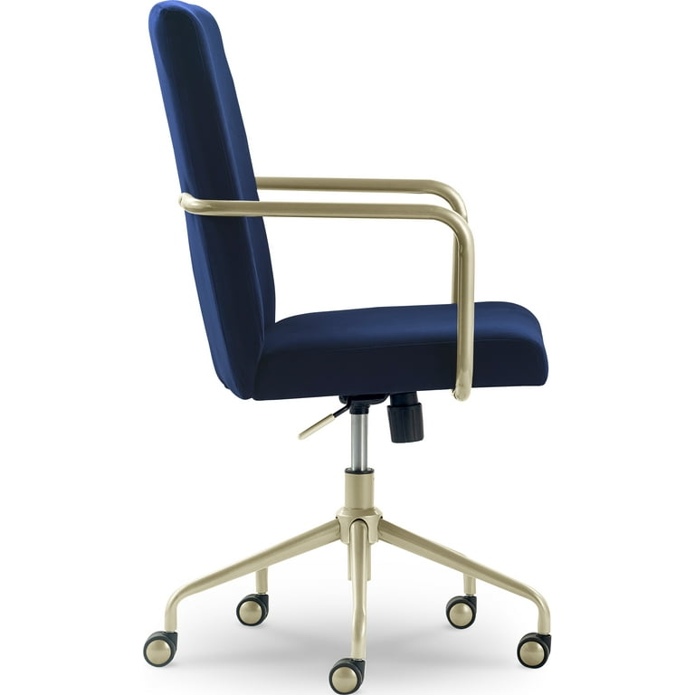 Navy blue and gold office chair hot sale