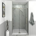 thumbnail image 3 of Transolid Ipd487610c-R 76" High X 48" Wide Pivot Semi Frameless Shower Door - Brushed, 3 of 4