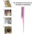 thumbnail image 2 of 3-Row Teasing Comb Detangling Brush Rat Tail Comb Adding Back Coming Hairdressing Combs, 2 of 5