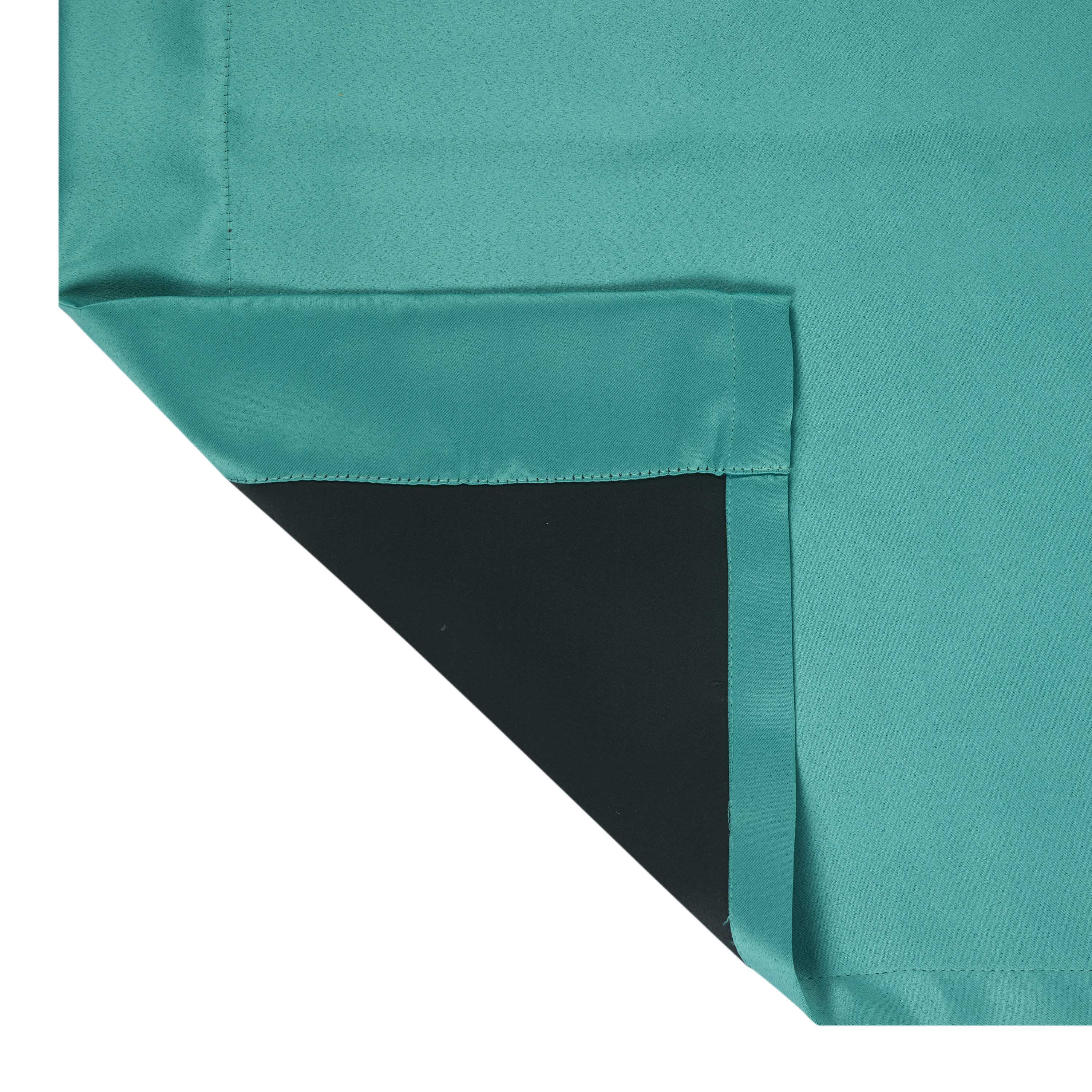 Your Zone Solid Blackout Curtain Panel Pair, Set of 2, Teal Moss, 30 in W x 84 in L