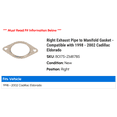 thumbnail image 2 of Right Exhaust Line to Manifold Gasket - Compatible with 1998 - 2002 Cadillac Eldorado 1999 2000 2001, 2 of 2