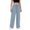 Z87-Blue, variant on YUEHUA Wide Leg Sweatpants Women Loose Preppy Low Rise Letter Print Lightweight Fleece Womens Joggers or Cuffed Leg Sweats (Available In Plus)