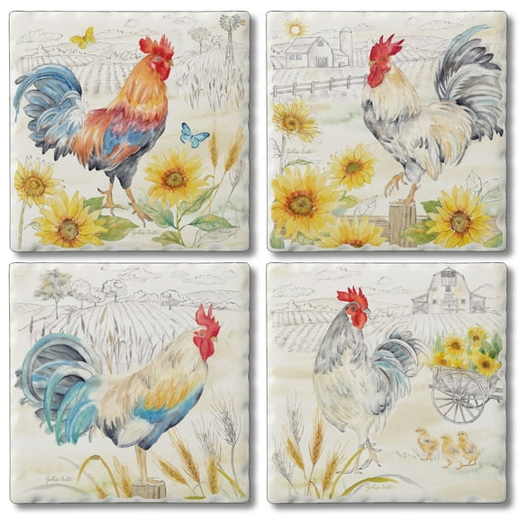 Thirstystone "Good Morning Sunshine" 4-Pack Tumbled Tile Coasters